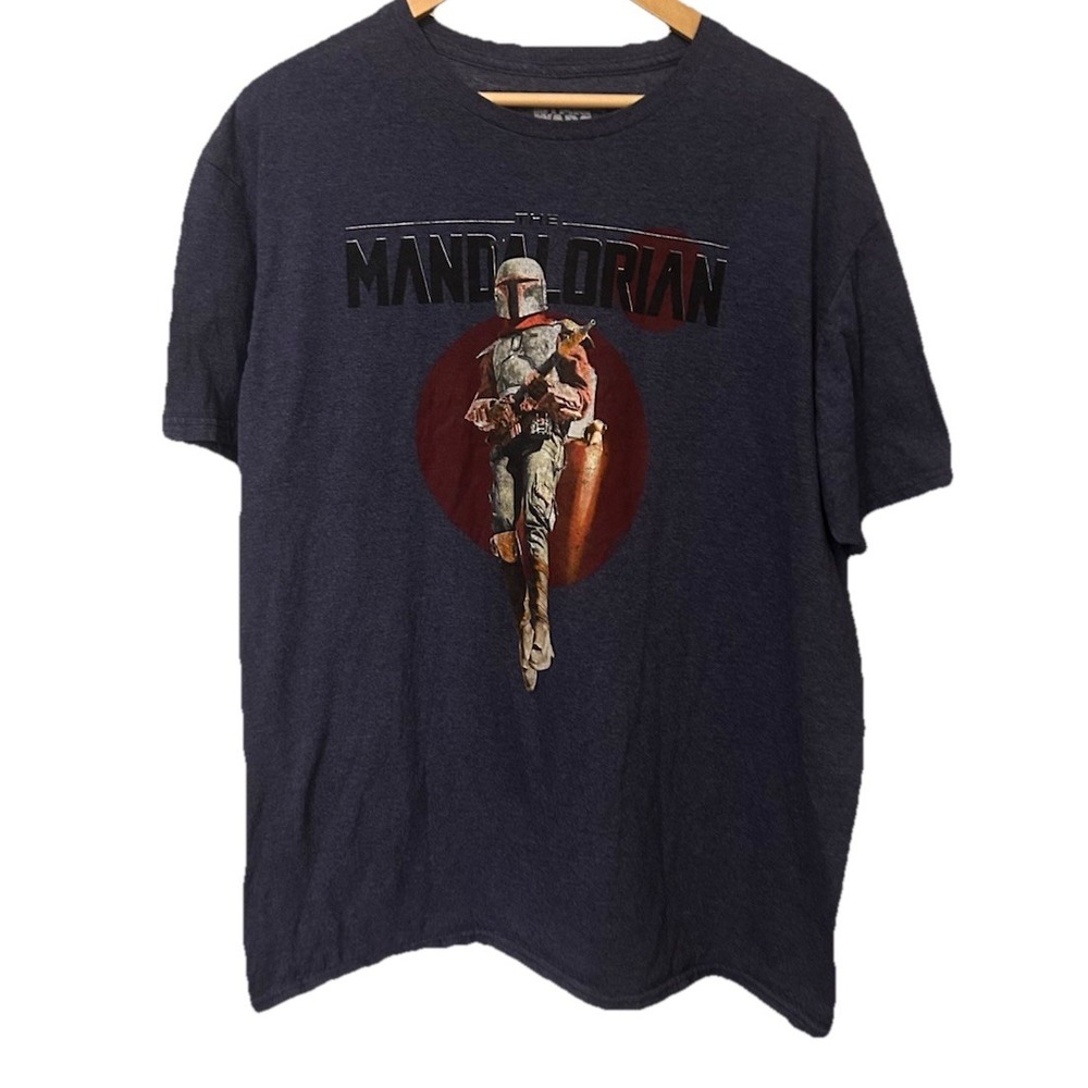 Star Wars The Mandalorian Men's Blue Size Extra Large T-Shirt 00379